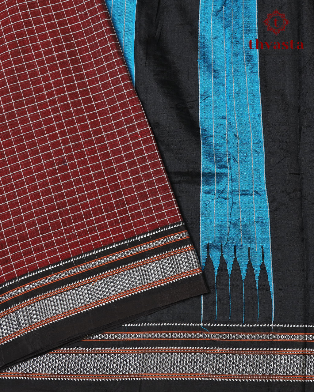 Handloom Pure Cotton Ilkal  - Maroon