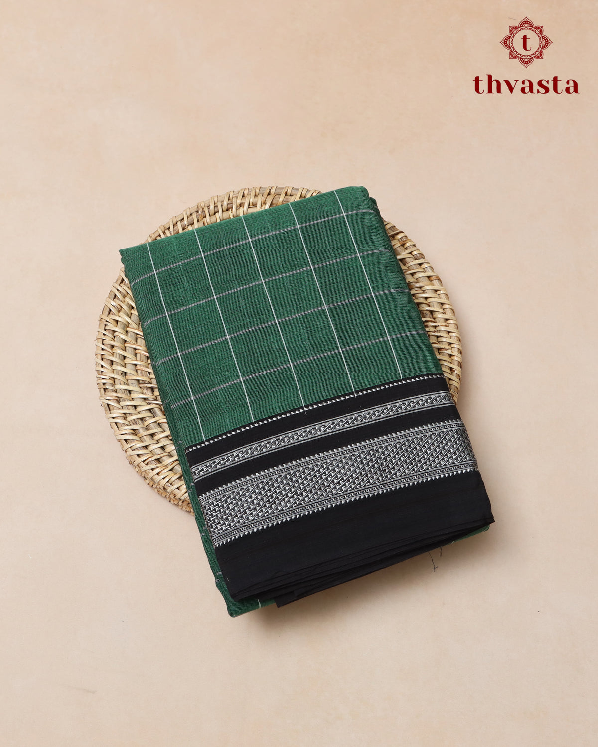 Handloom Pure Cotton Ilkal  - Green
