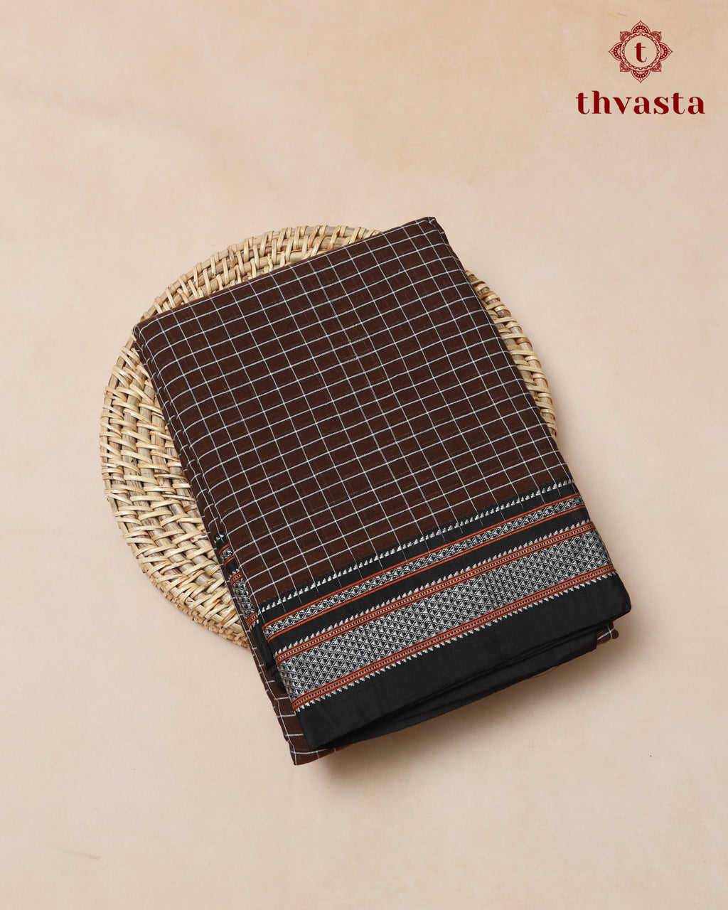 Handloom Pure Cotton Ilkal  - Brown