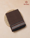 Handloom Pure Cotton Ilkal  - Brown