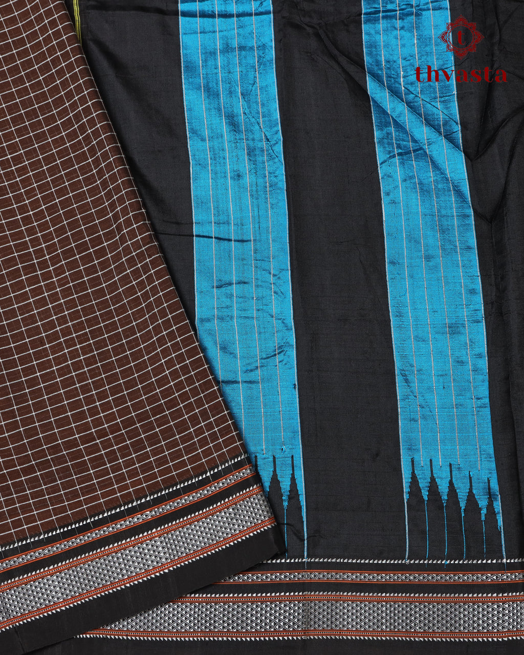 Handloom Pure Cotton Ilkal  - Brown