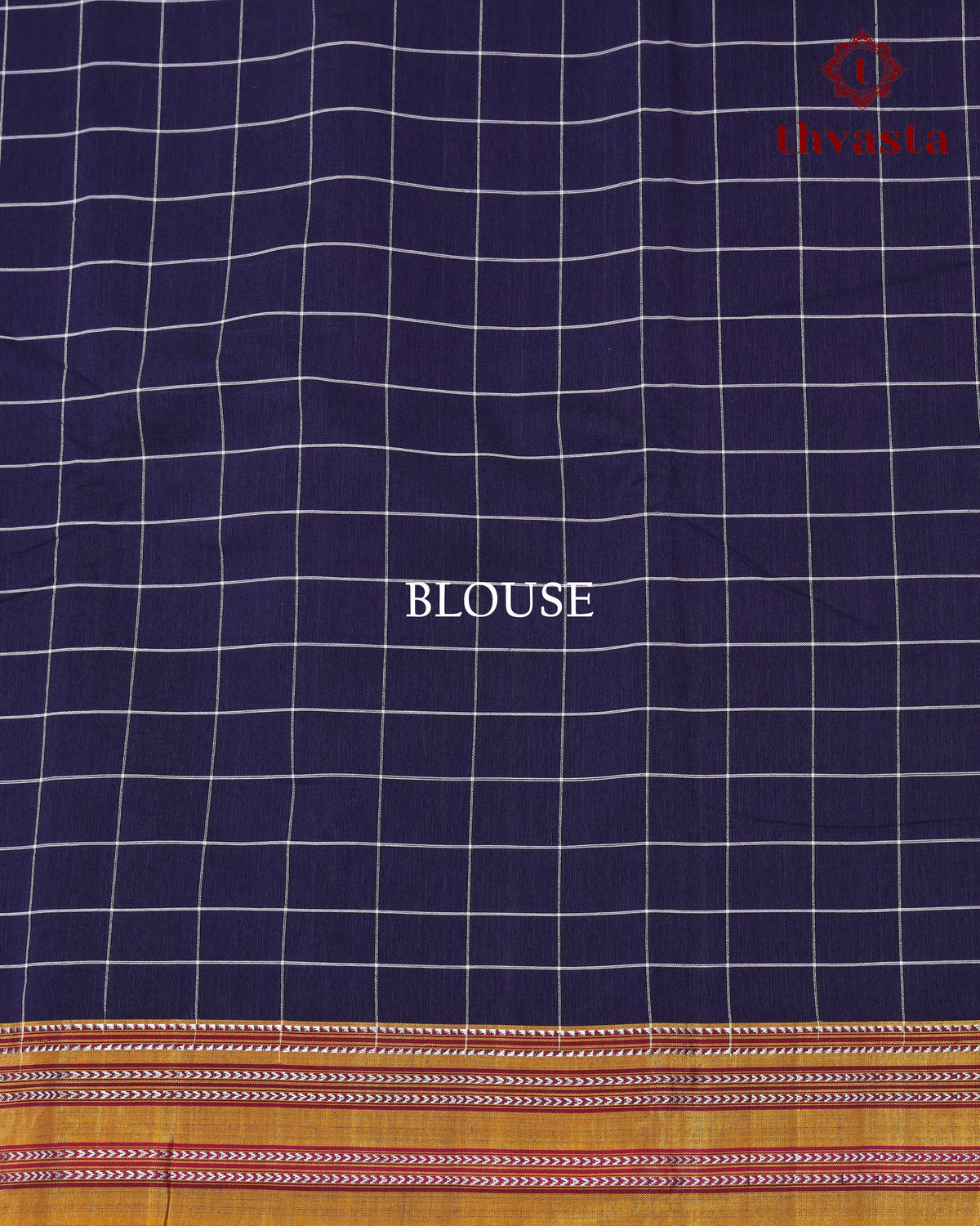 Handloom Pure Cotton Ilkal  - Purple Checks with Mustard