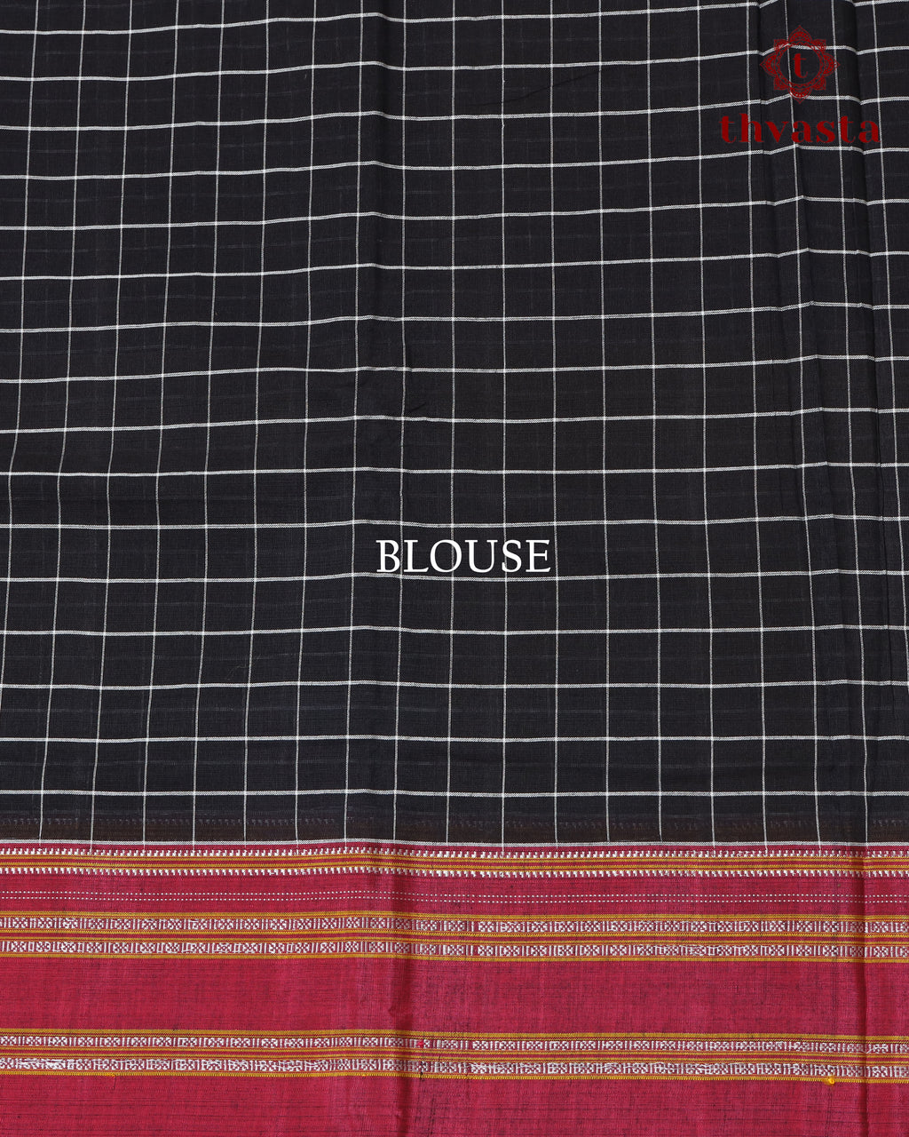 Handloom Pure Cotton Ilkal  - Black and Pink
