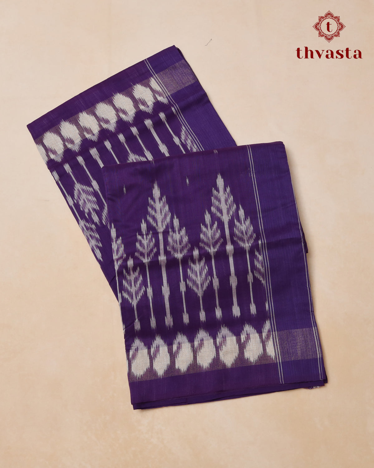 Pure handloom Ikkat cotton - Violet