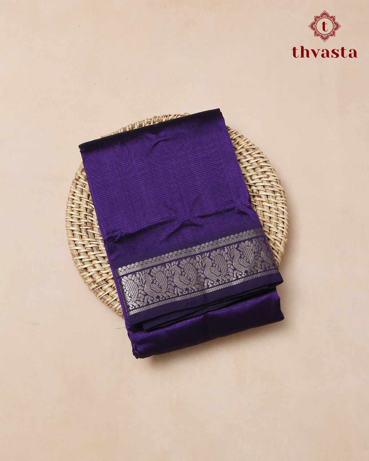 Mangalagiri Silk Cotton – Mayura Silver Edit – Violet