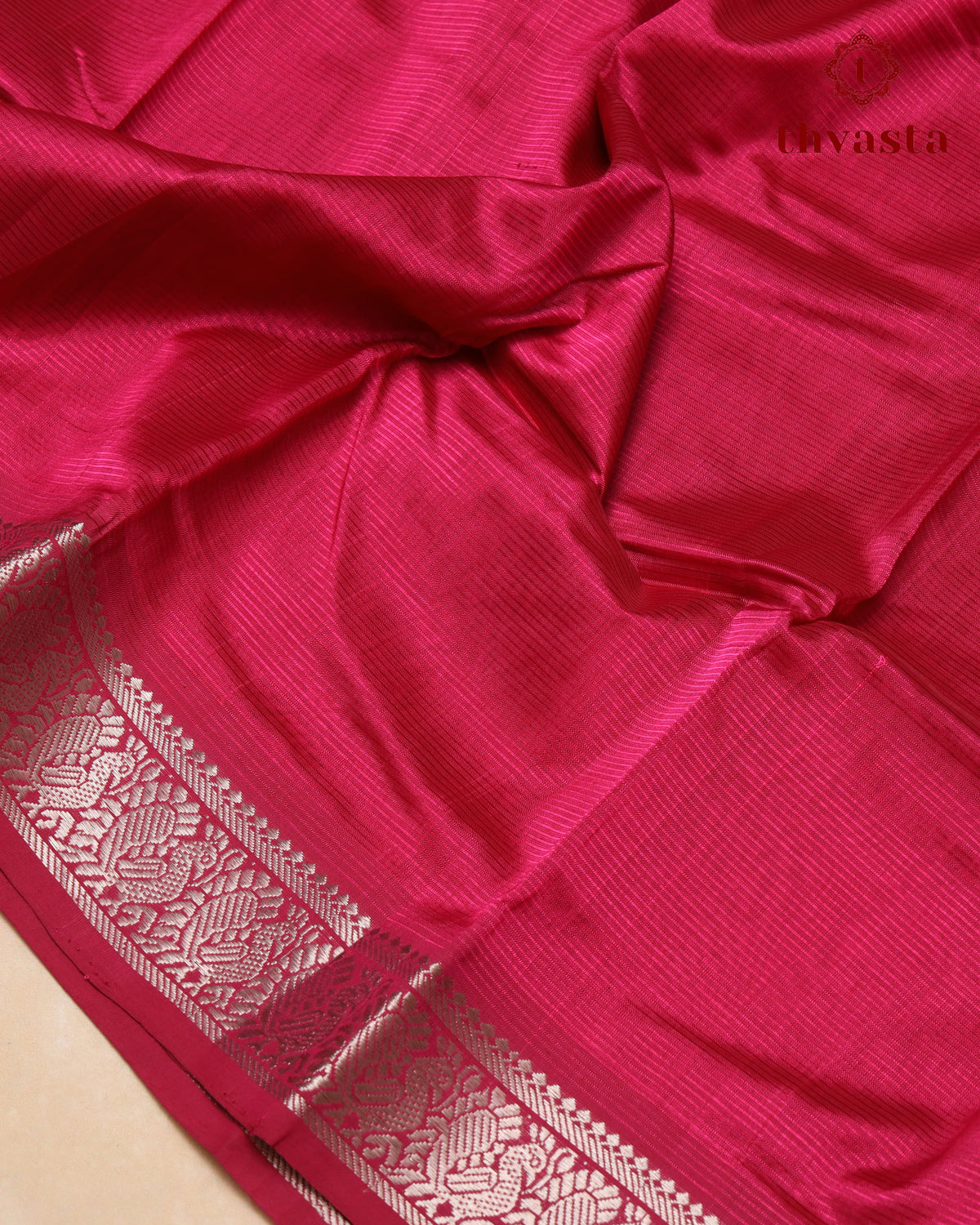 Mangalagiri Silk Cotton – Mayura Silver Edit – Berry Pink
