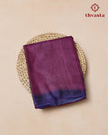 Hand Painted Kalamkari Tussar - Violet