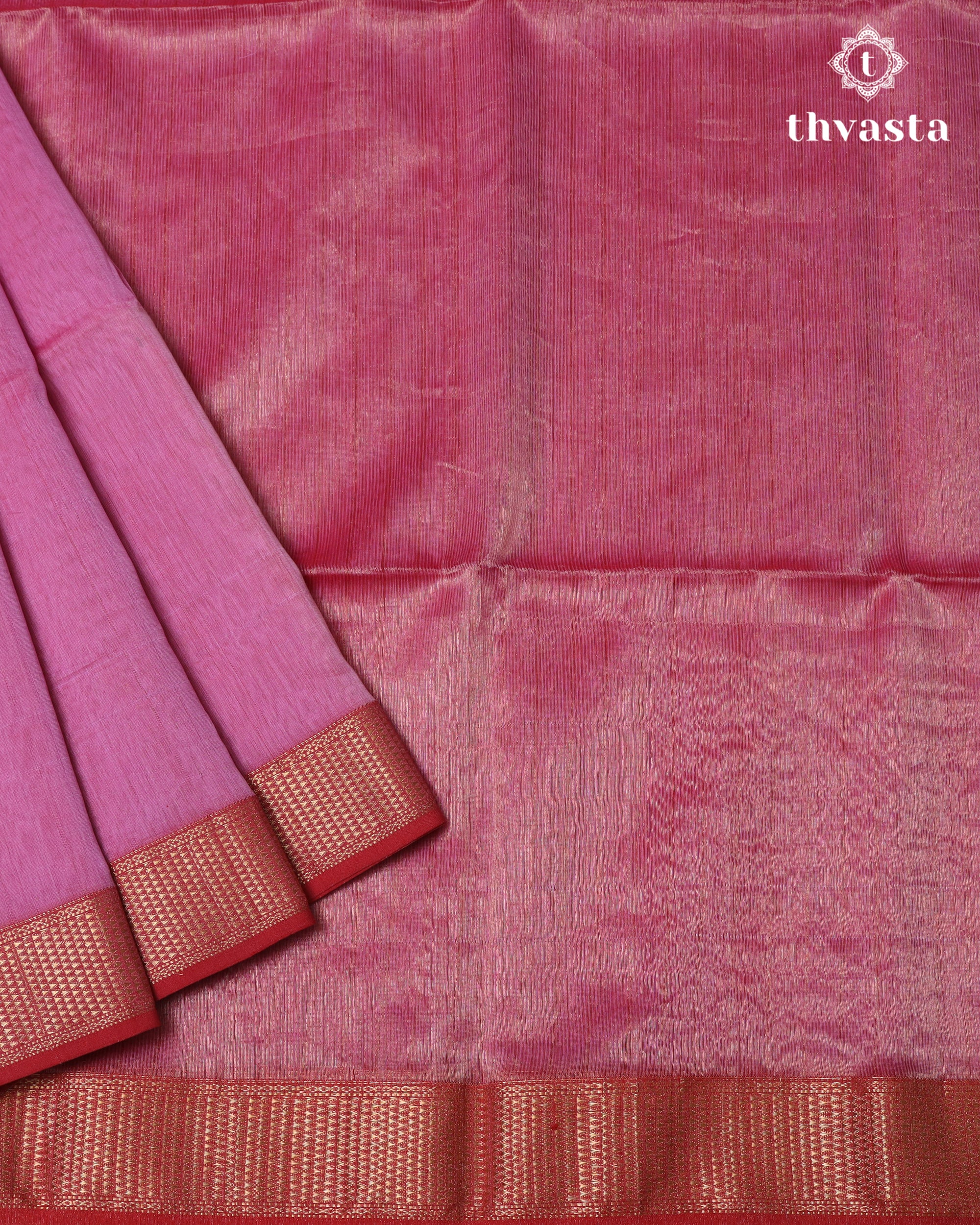 Maheshwari Silkcotton Plain - Pink