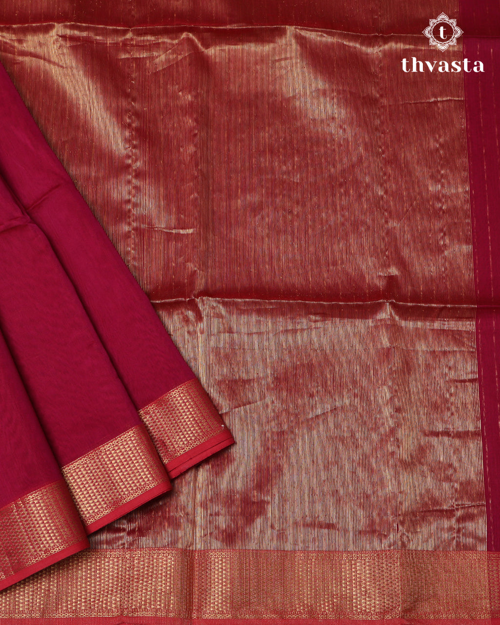 Maheshwari Silkcotton Plain - Red