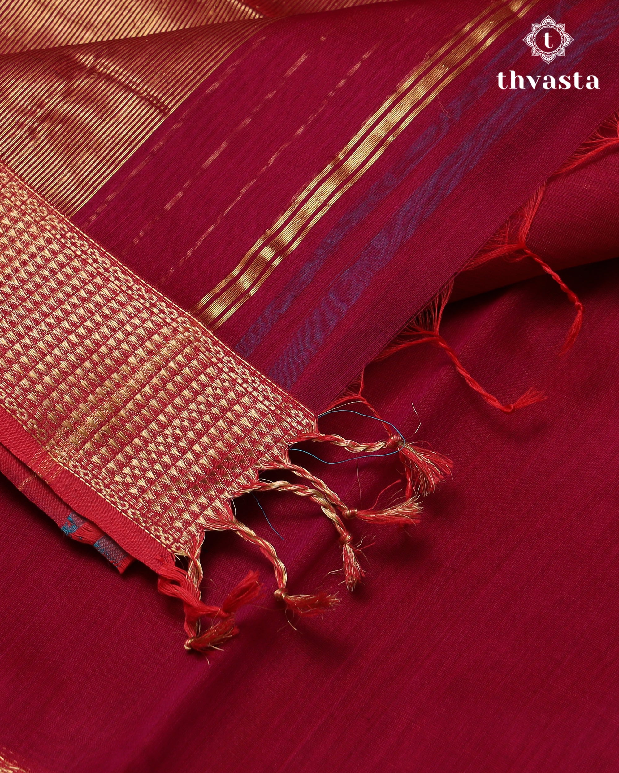 Maheshwari Silkcotton Plain - Red