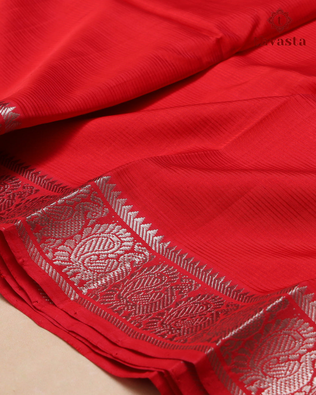 Mangalagiri Silk Cotton – Mayura Silver Edit – Red