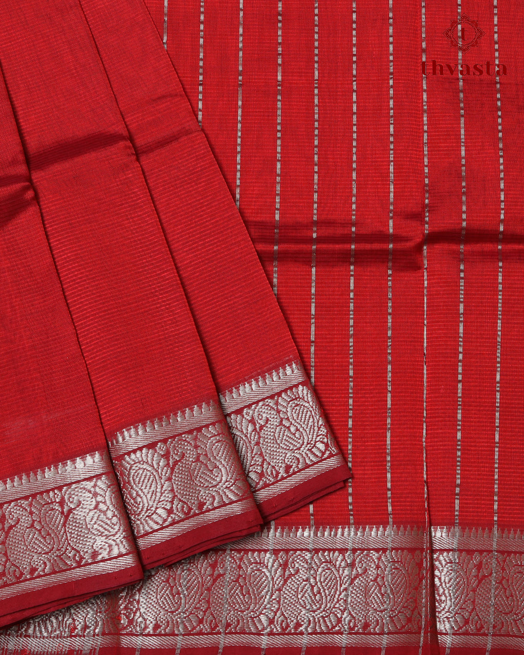 Mangalagiri Silk Cotton – Mayura Silver Edit – Maroon