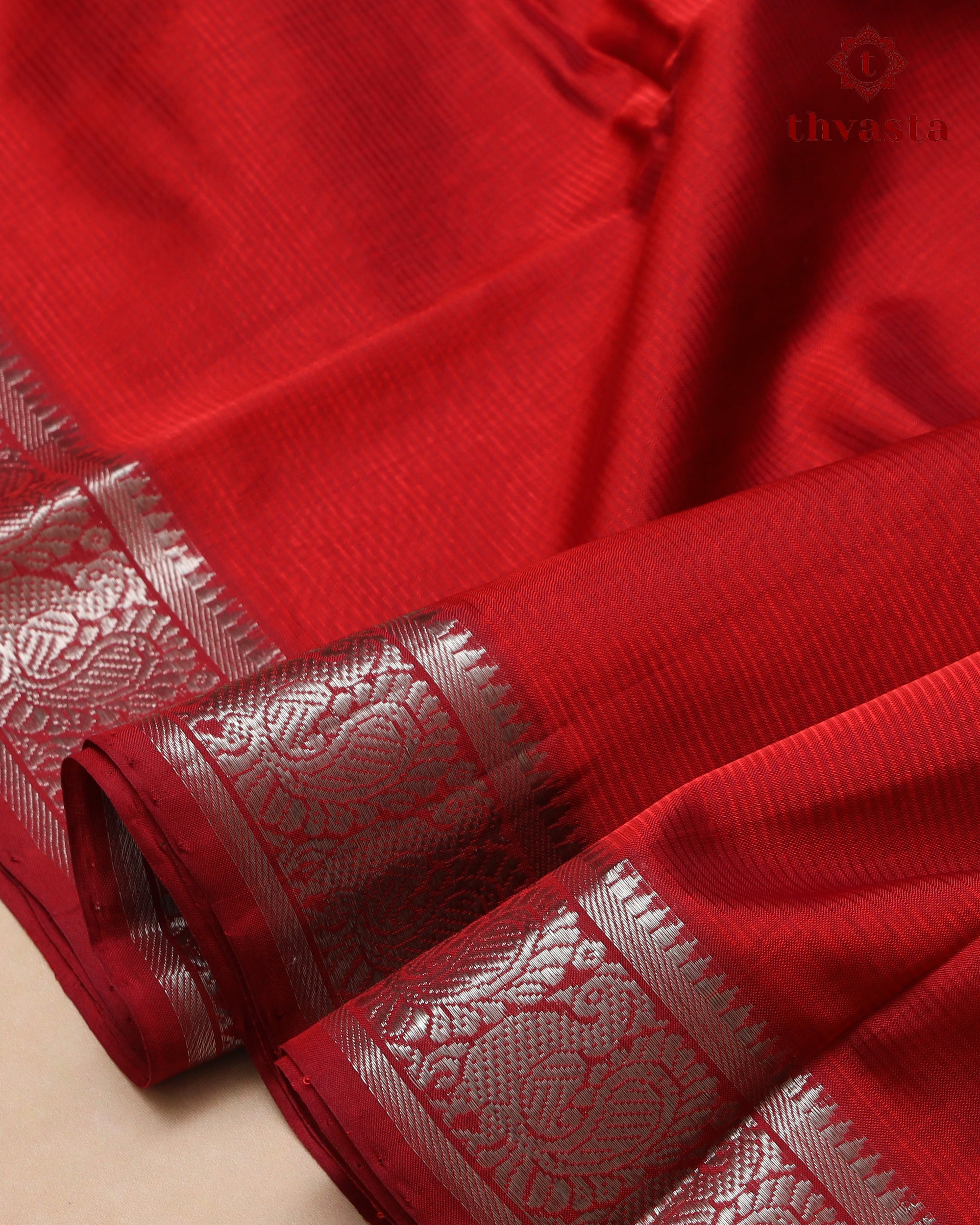 Mangalagiri Silk Cotton – Mayura Silver Edit – Maroon