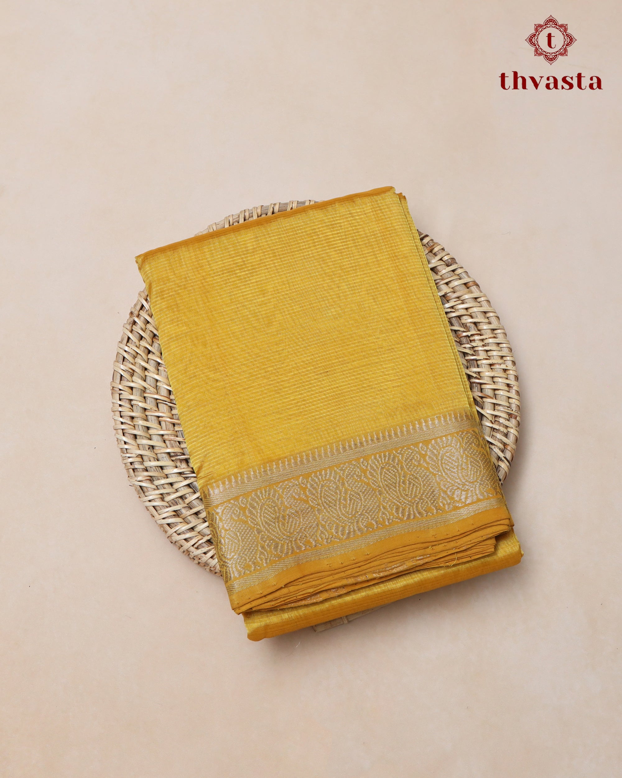 Mangalagiri Silk Cotton – Mayura Silver Edit – Yellow