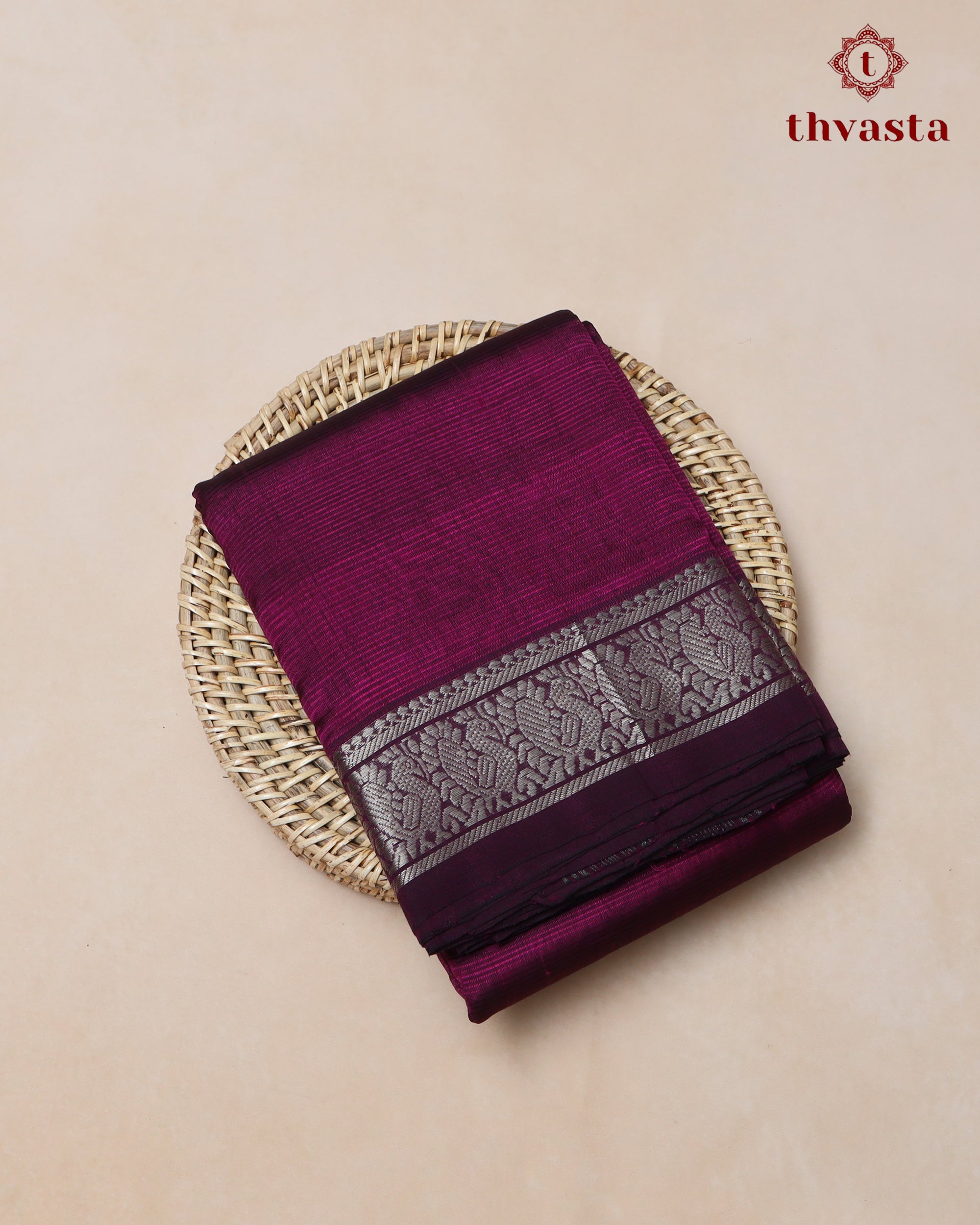 Mangalagiri Silk Cotton – Mayura Silver Edit – Purple
