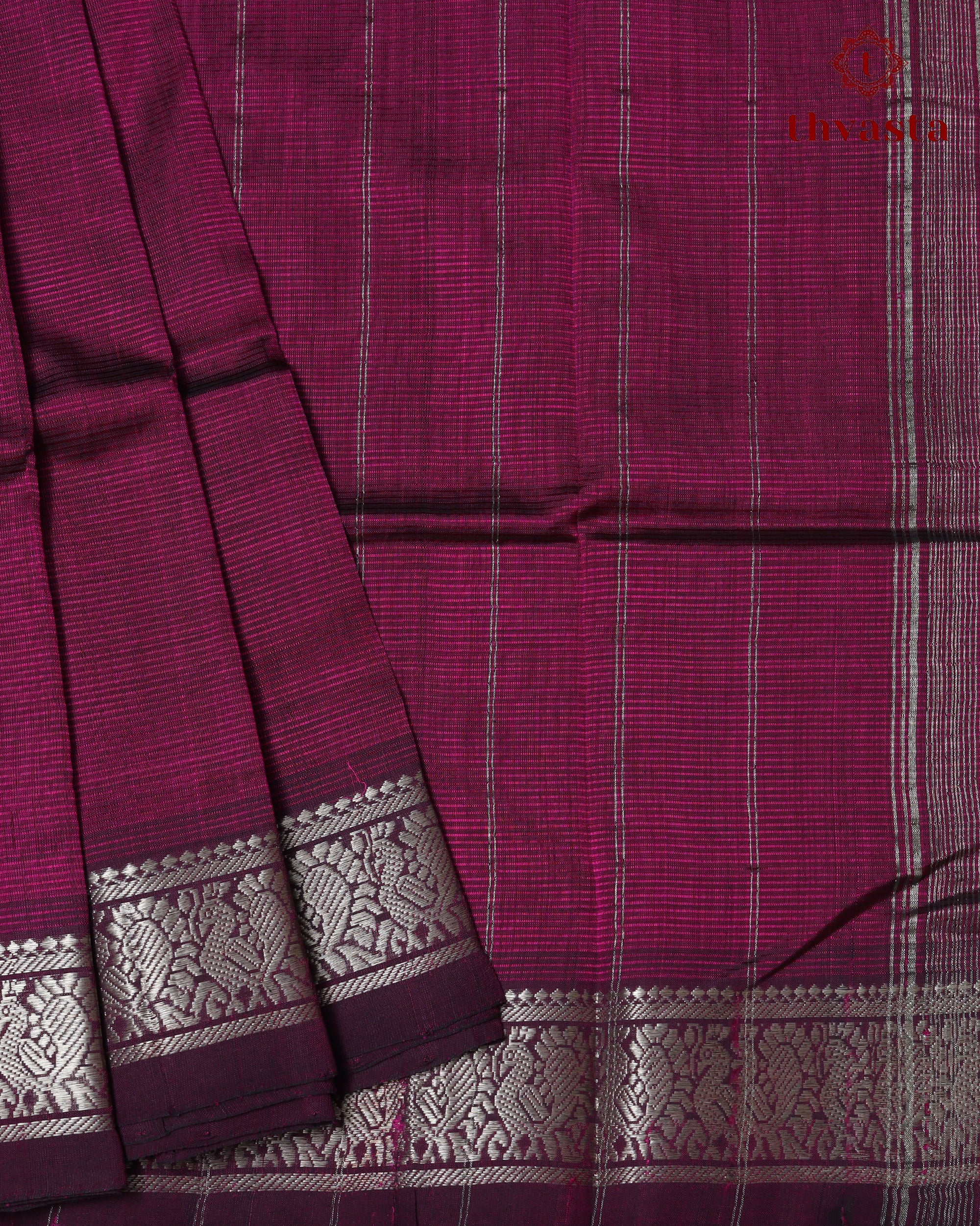 Mangalagiri Silk Cotton – Mayura Silver Edit – Purple