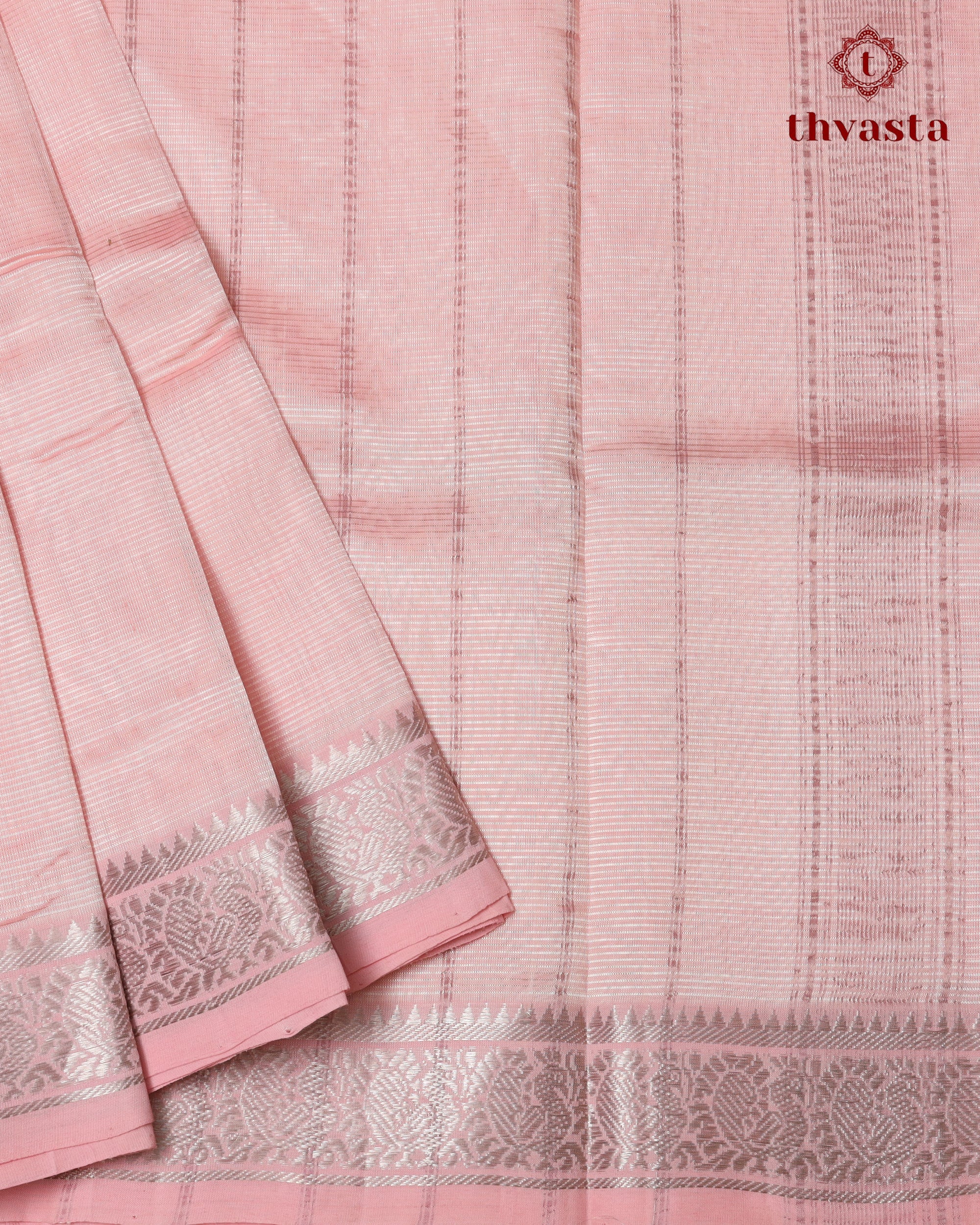 Mangalagiri Silk Cotton – Mayura Silver Edit – Light Pink