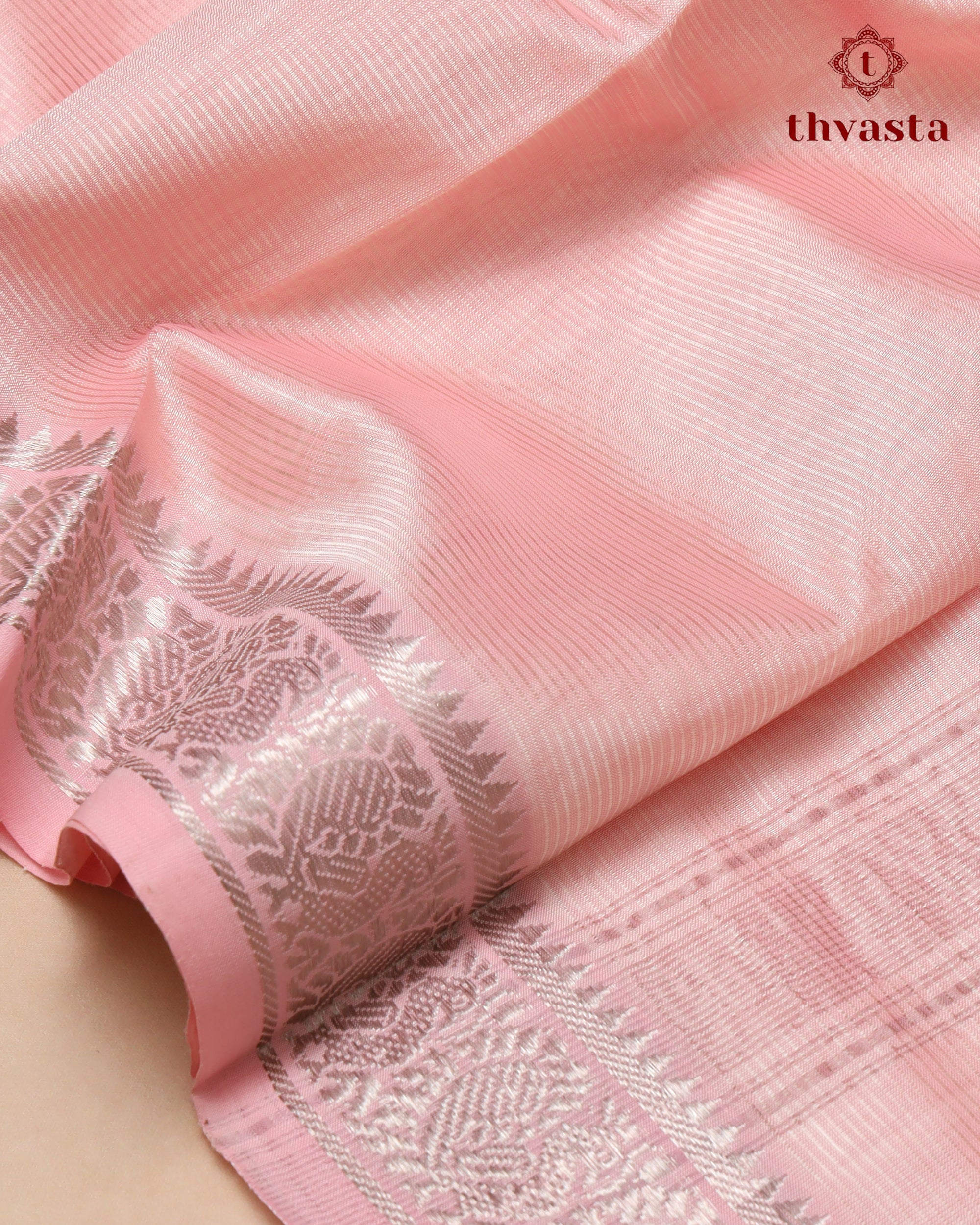 Mangalagiri Silk Cotton – Mayura Silver Edit – Light Pink