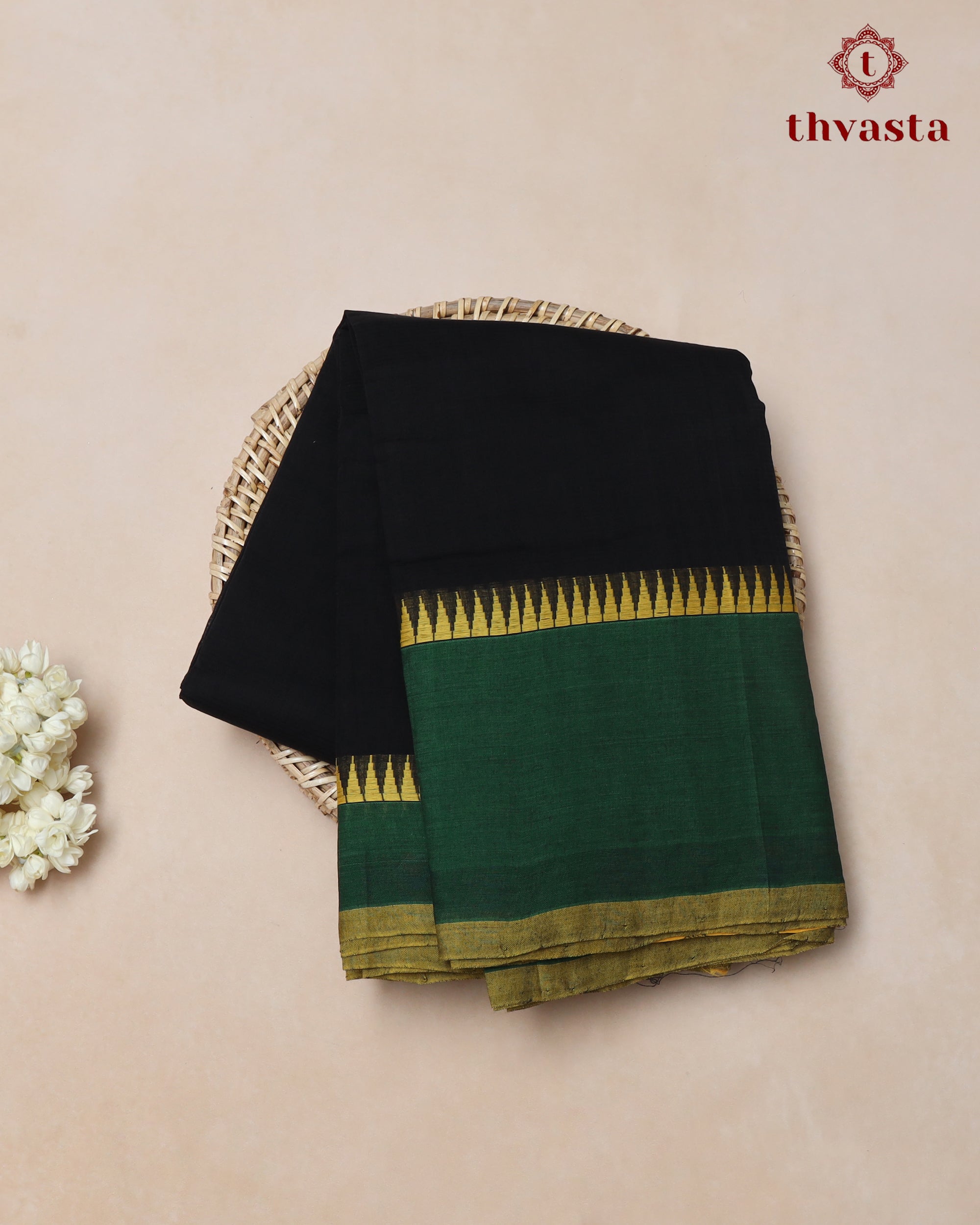 Mangalagiri Cotton – Gopuram Edit – Black