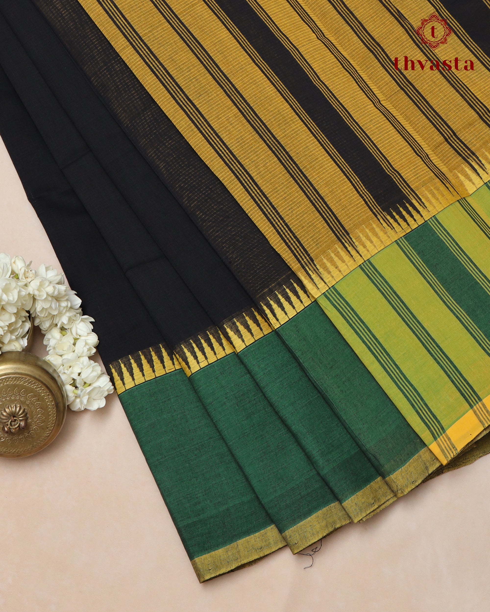 Mangalagiri Cotton – Gopuram Edit – Black