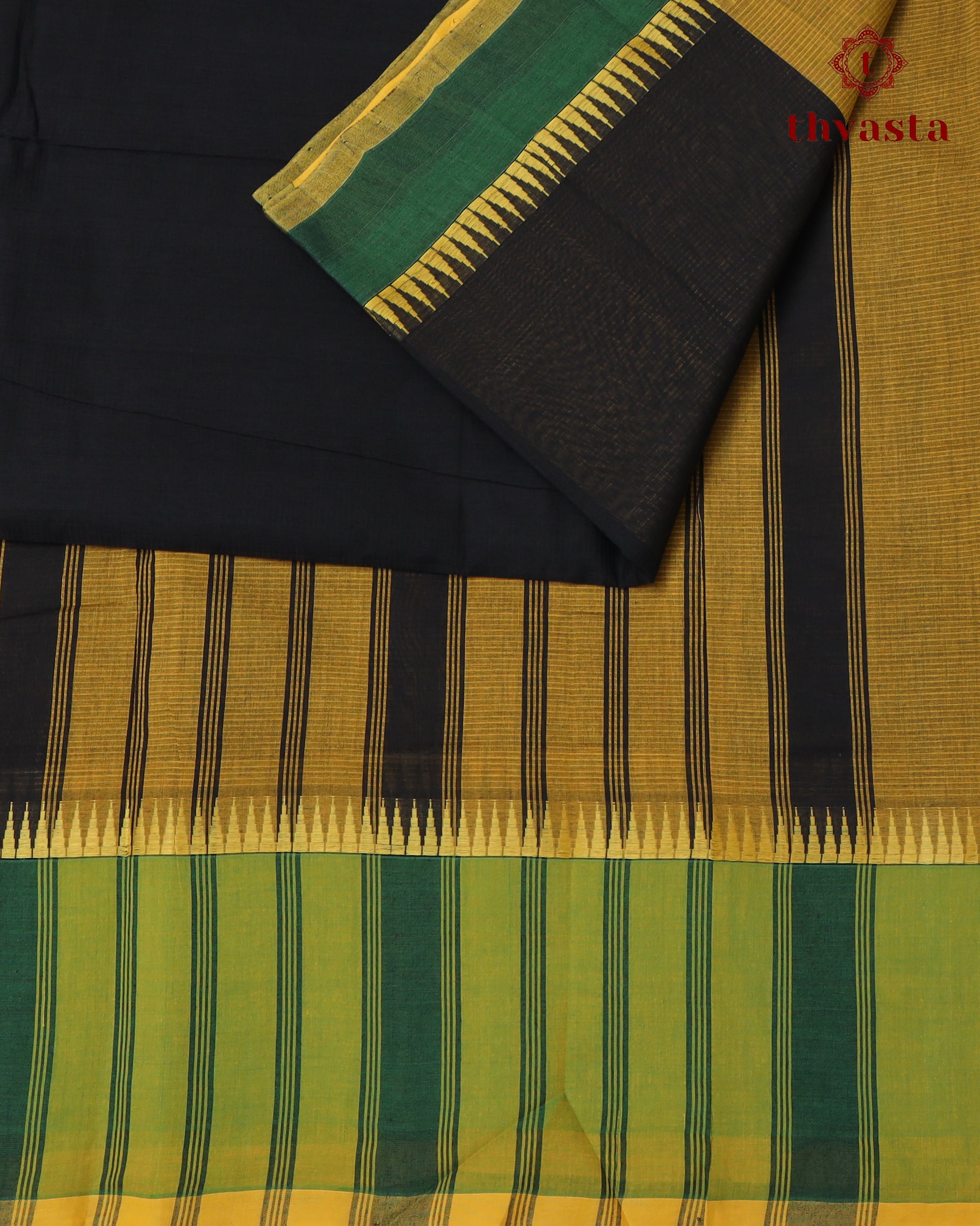 Mangalagiri Cotton – Gopuram Edit – Black