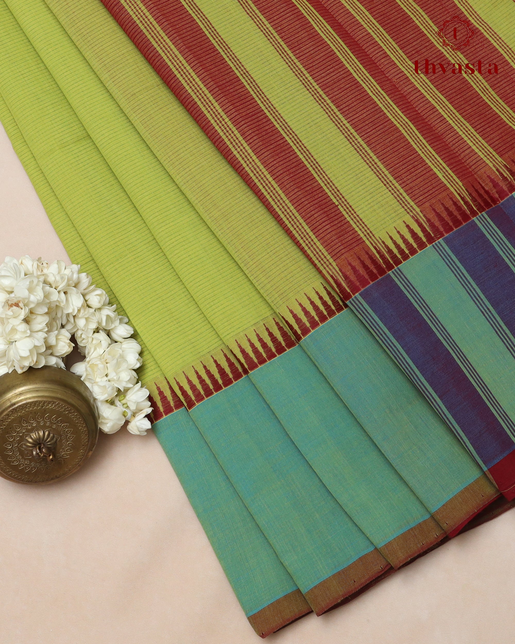 Mangalagiri Cotton – Gopuram Edit – Bright Green