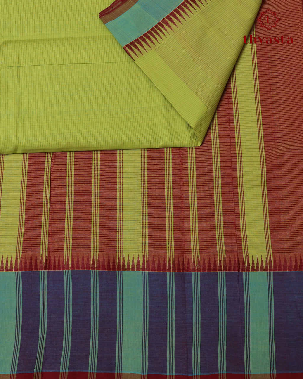 Mangalagiri Cotton – Gopuram Edit – Bright Green