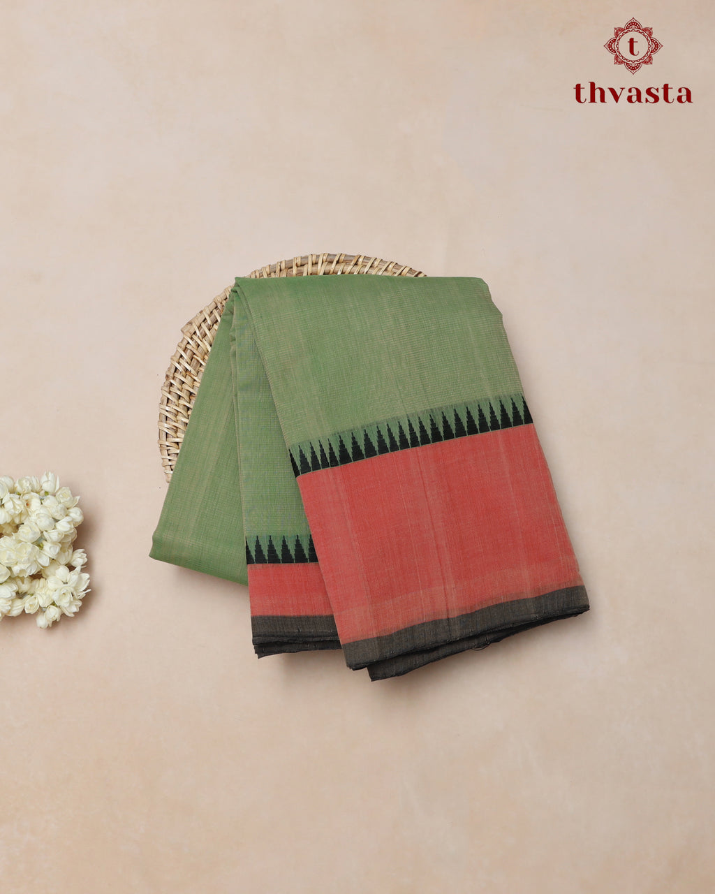 Mangalagiri Cotton – Gopuram Edit – Muted Green