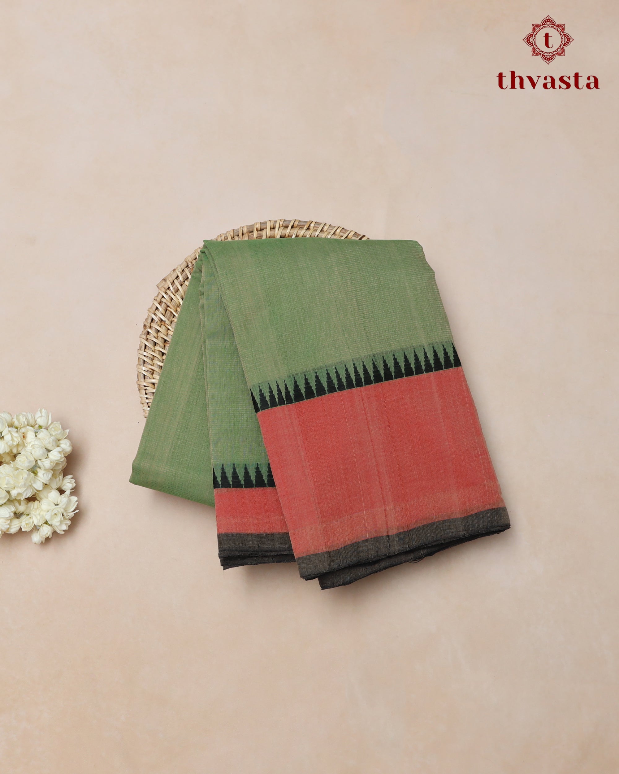 Mangalagiri Cotton – Gopuram Edit – Muted Green
