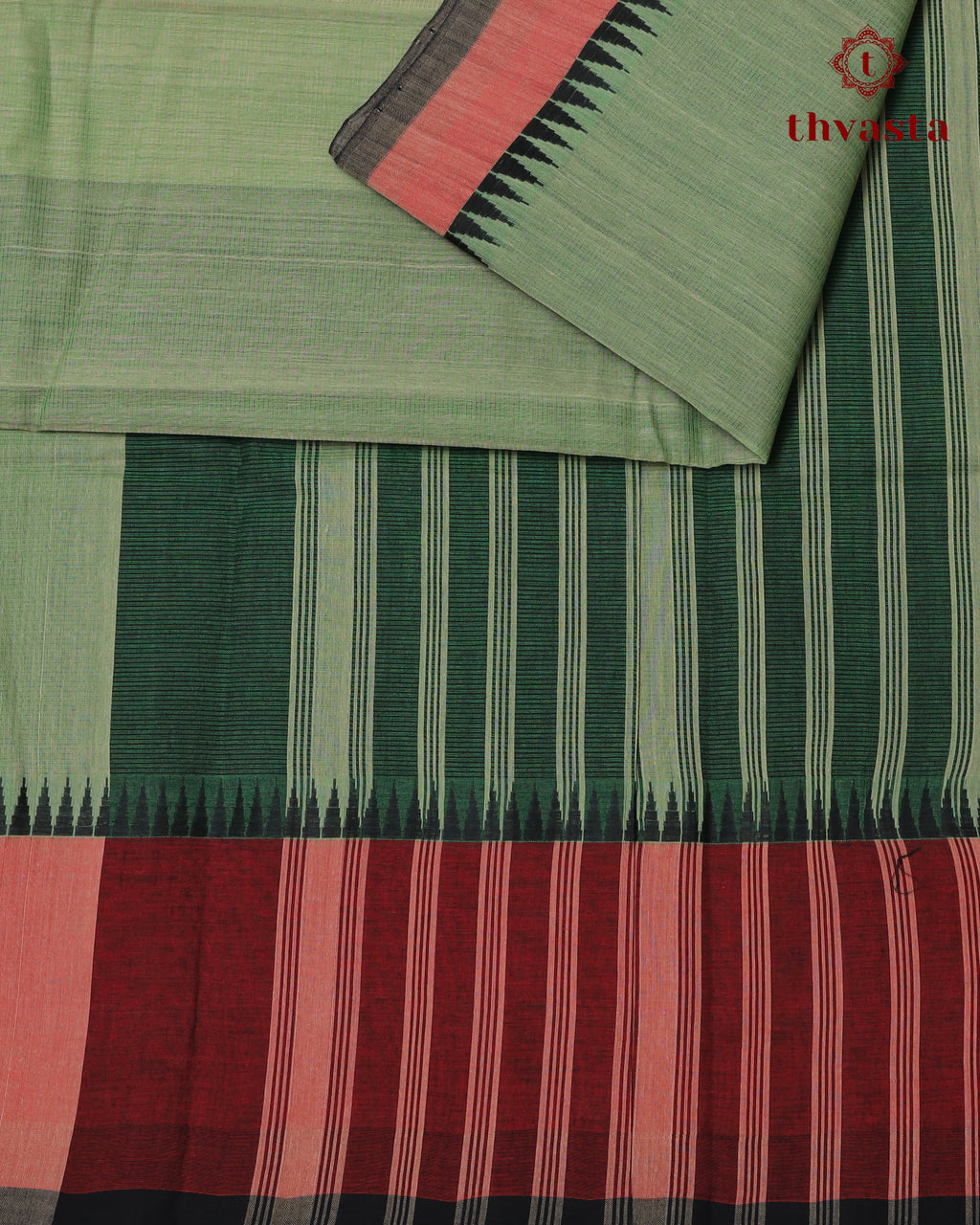 Mangalagiri Cotton – Gopuram Edit – Muted Green