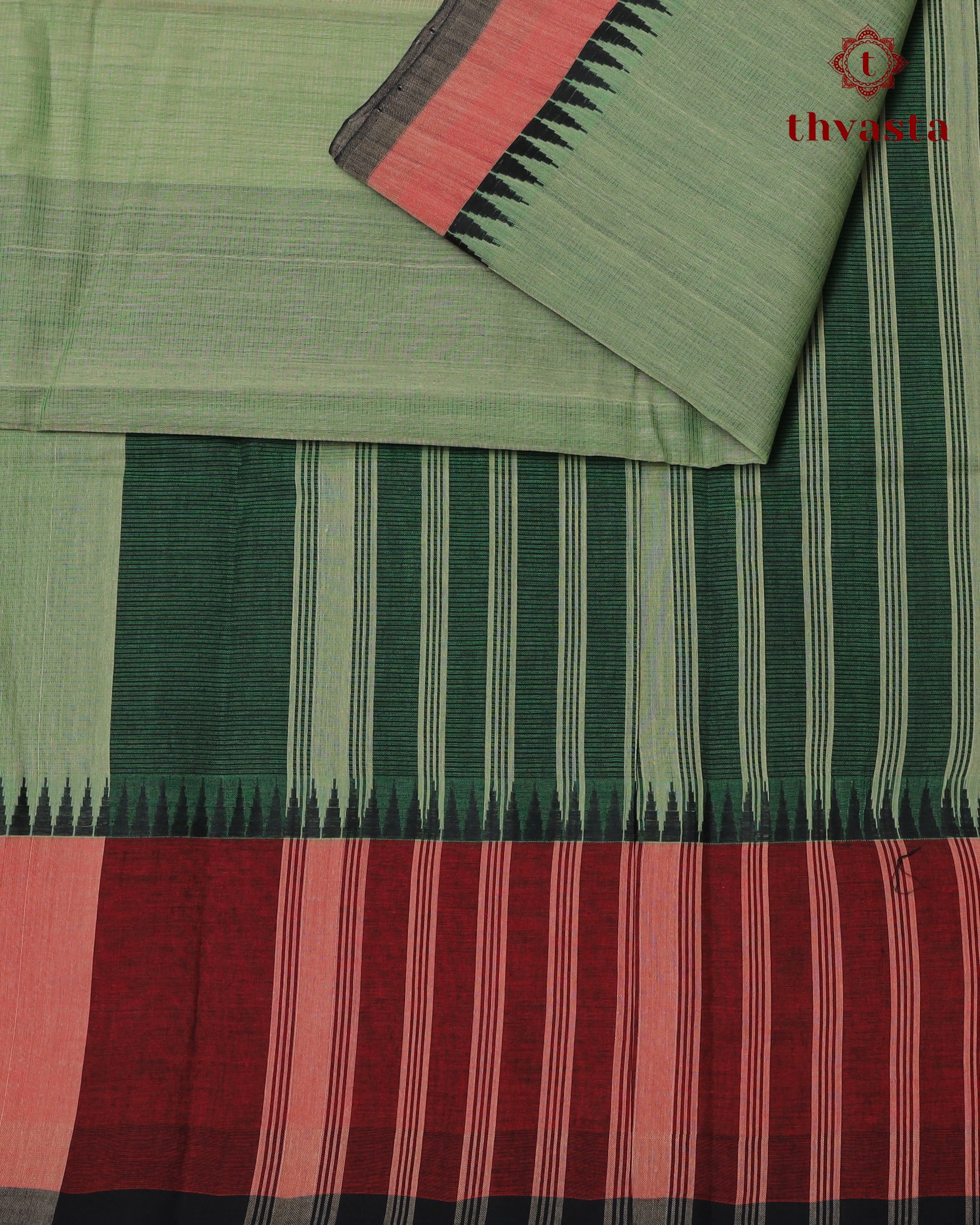 Mangalagiri Cotton – Gopuram Edit – Muted Green