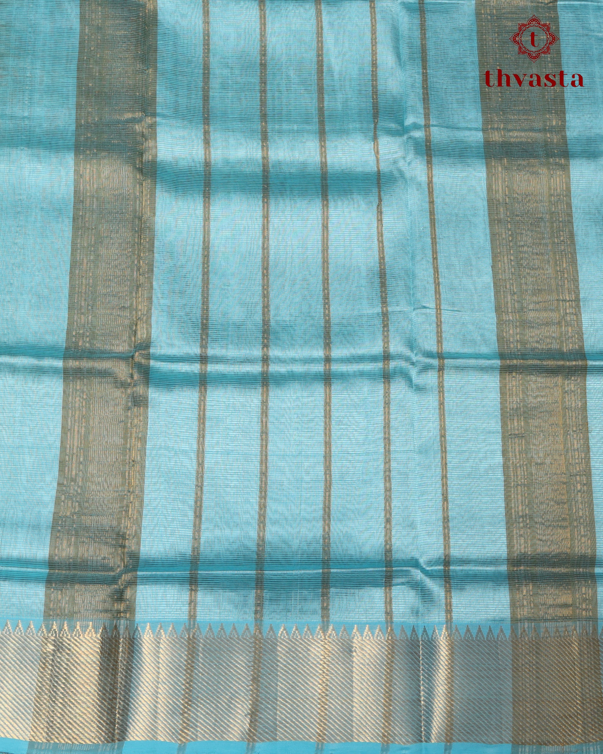 Mangalagiri Silk Cotton – Striped – Mehandi Green