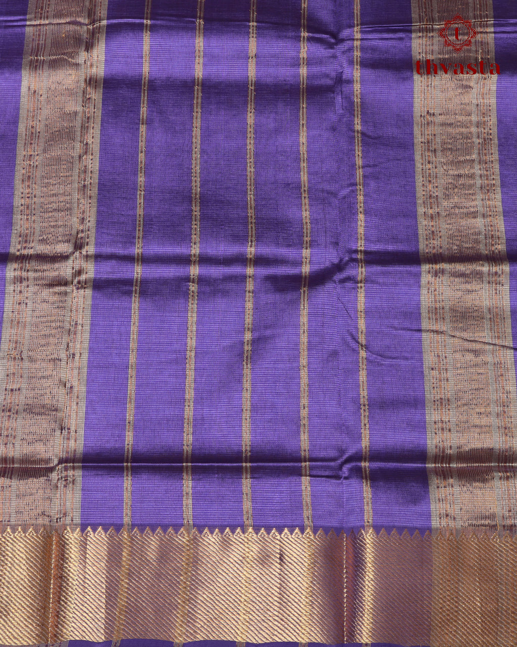 Mangalagiri Silk Cotton – Striped – Yellow and Purple