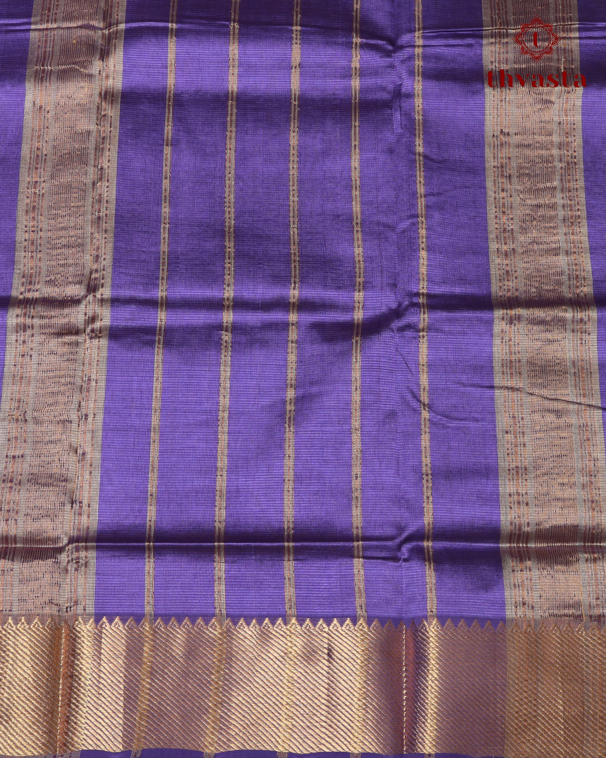 Mangalagiri Silk Cotton – Striped – Yellow and Purple