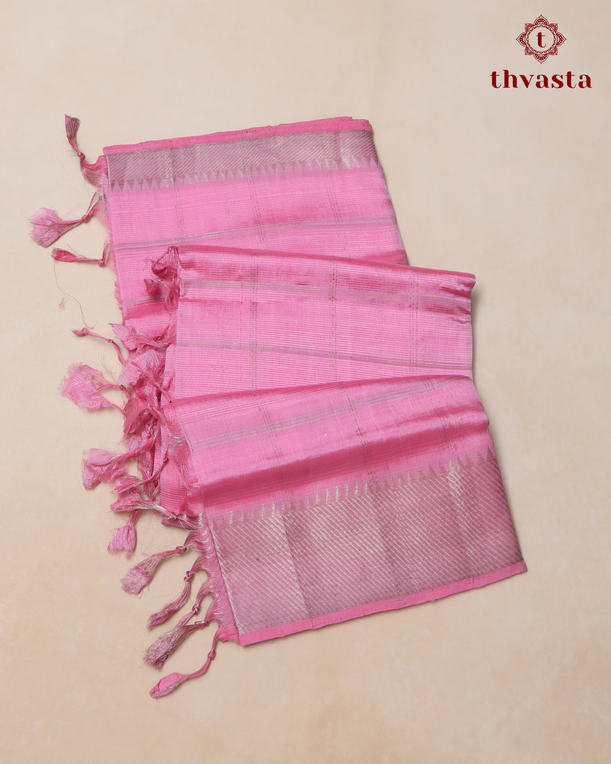 Mangalagiri Silk Cotton – Striped – Pink