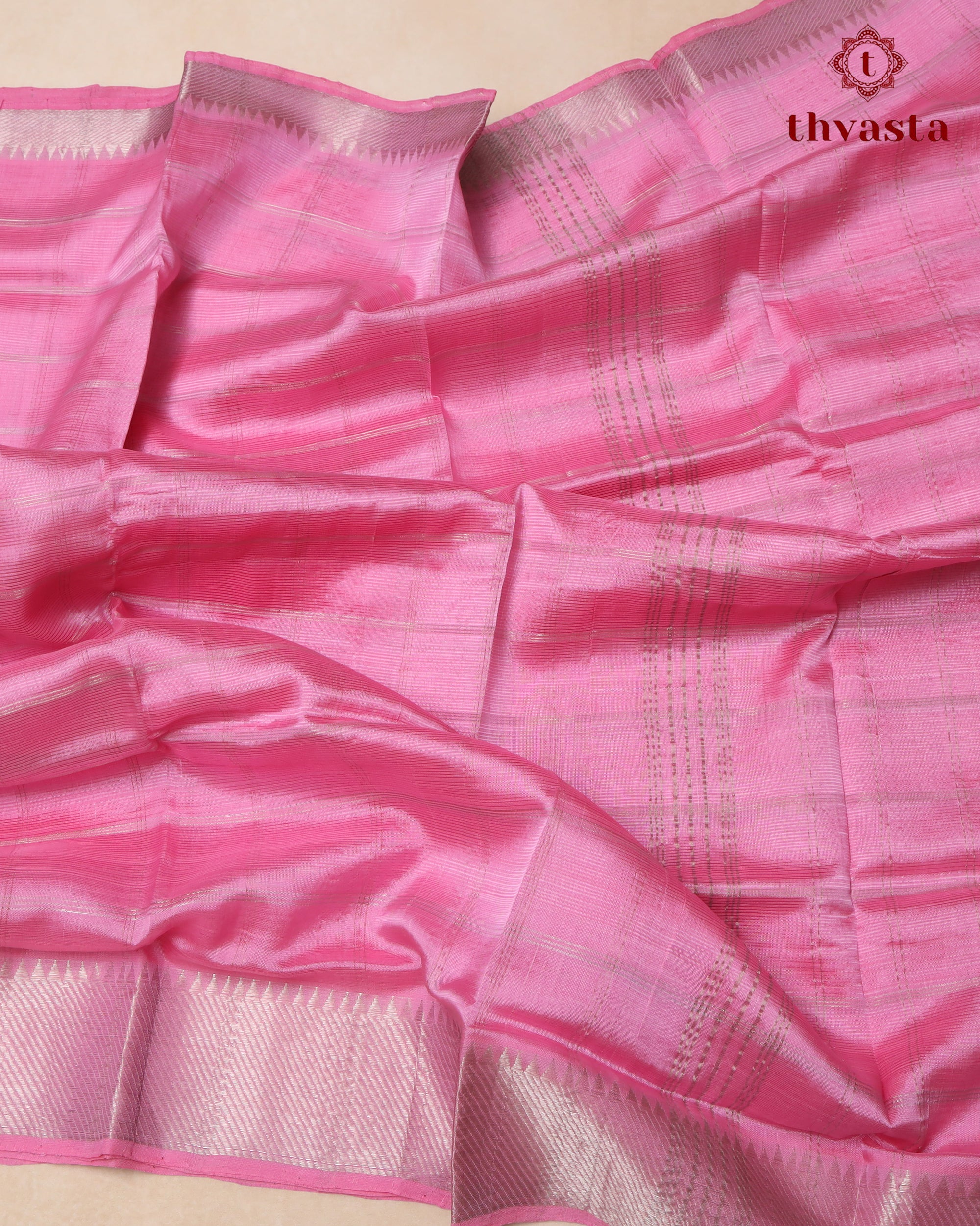 Mangalagiri Silk Cotton – Striped – Pink