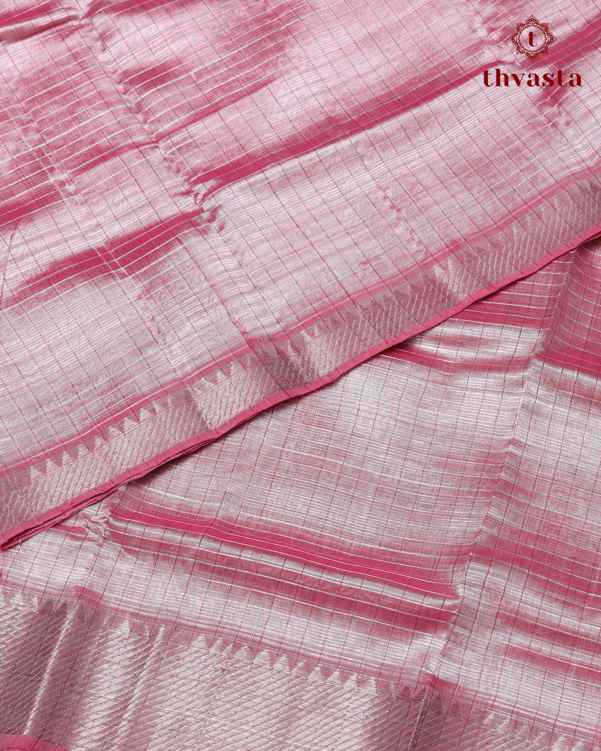 Mangalagiri Silk Cotton – Striped – Light Pink