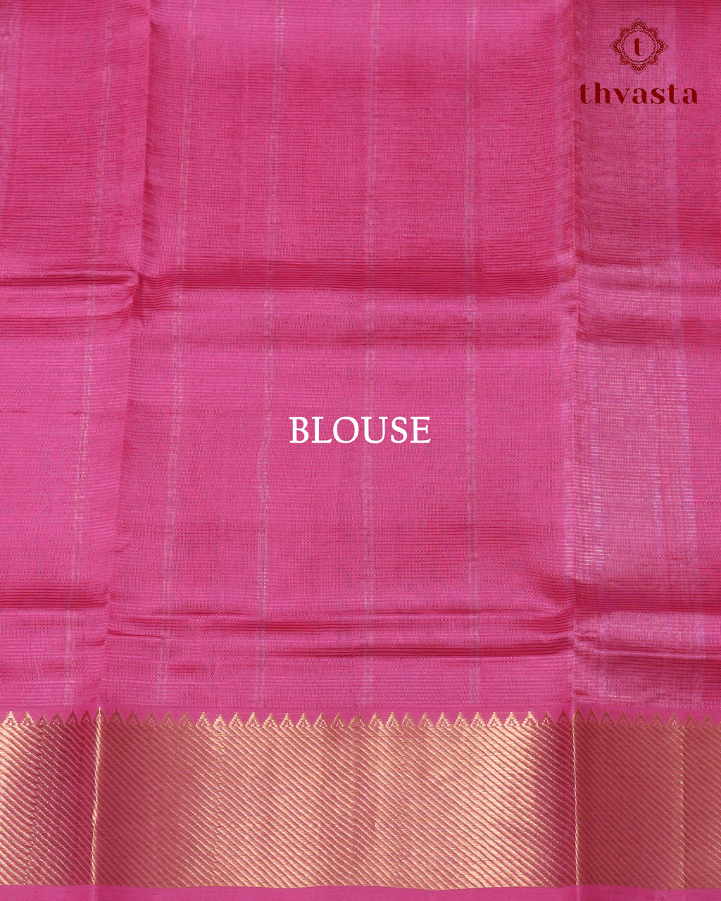 Mangalagiri Silk Cotton – Striped – Powder Blue and Hot Pink