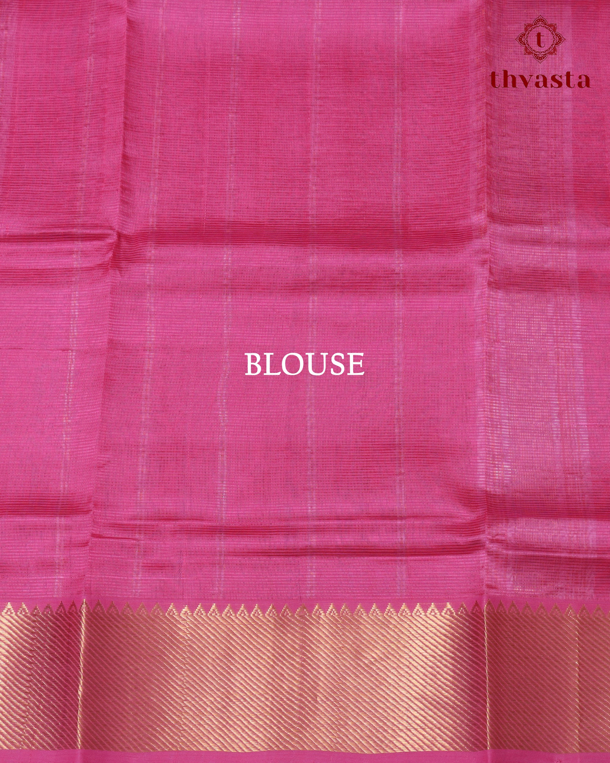 Mangalagiri Silk Cotton – Striped – Powder Blue and Hot Pink