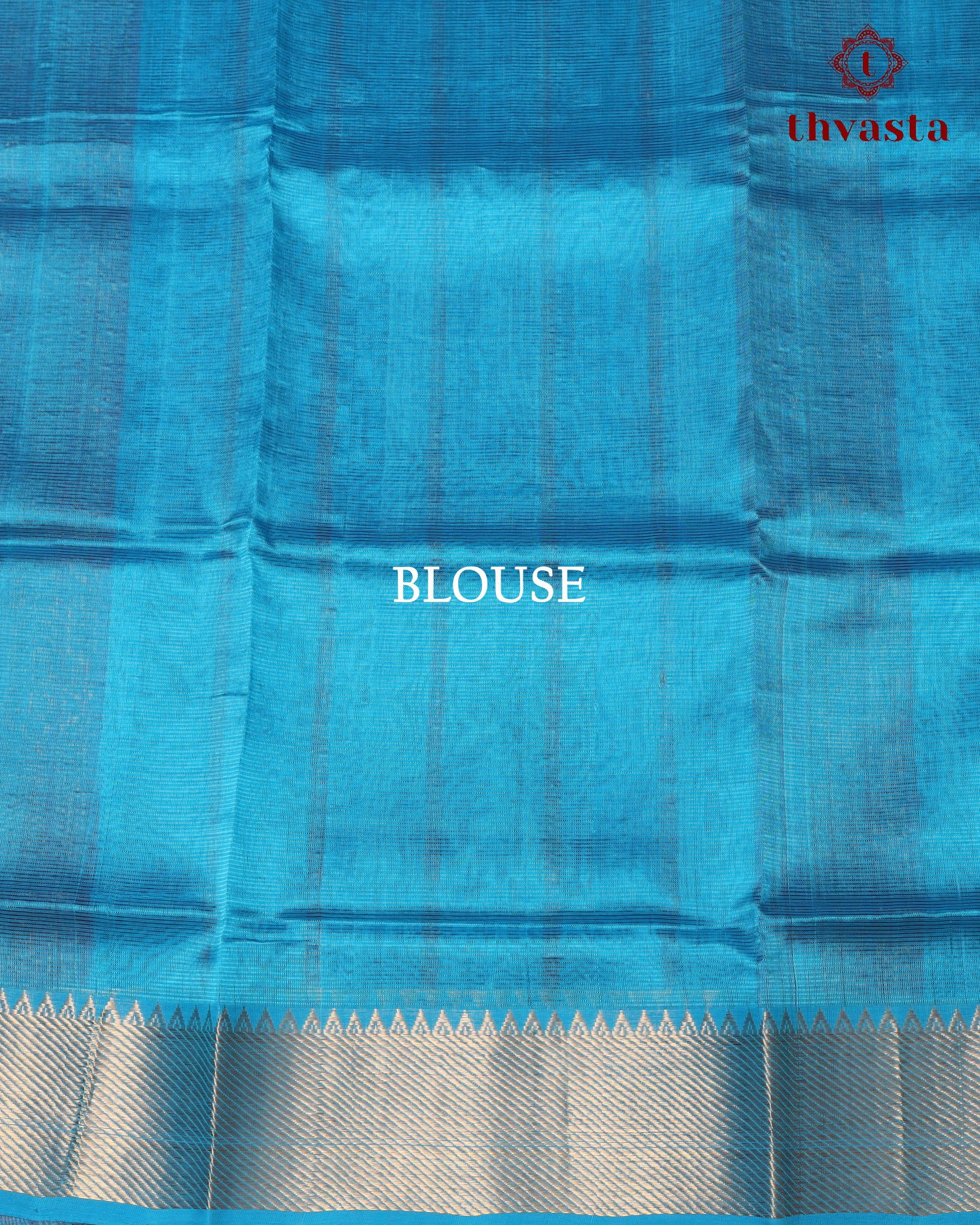 Mangalagiri Silk Cotton – Striped – Red and Blue