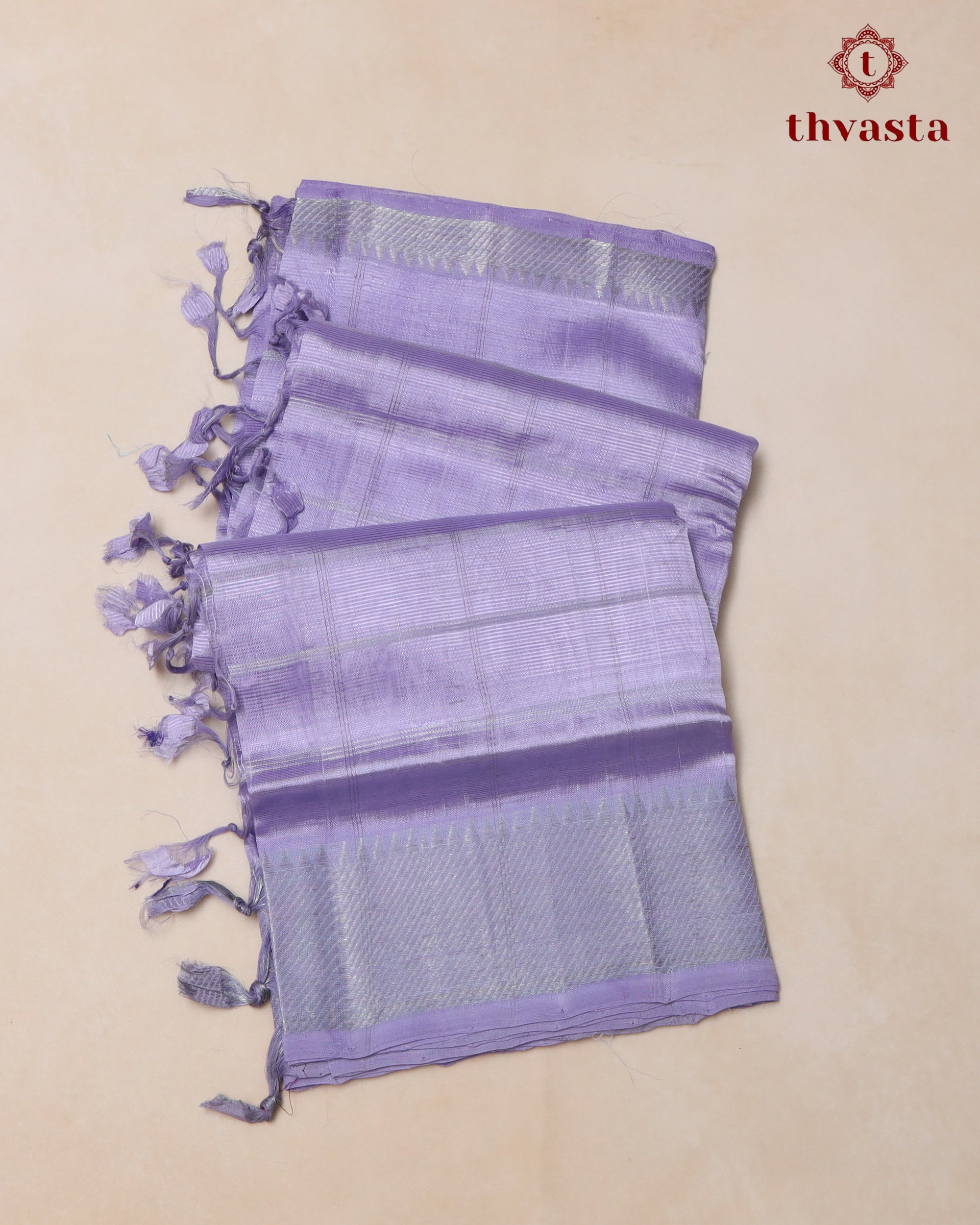 Mangalagiri Silk Cotton – Striped – Lavender