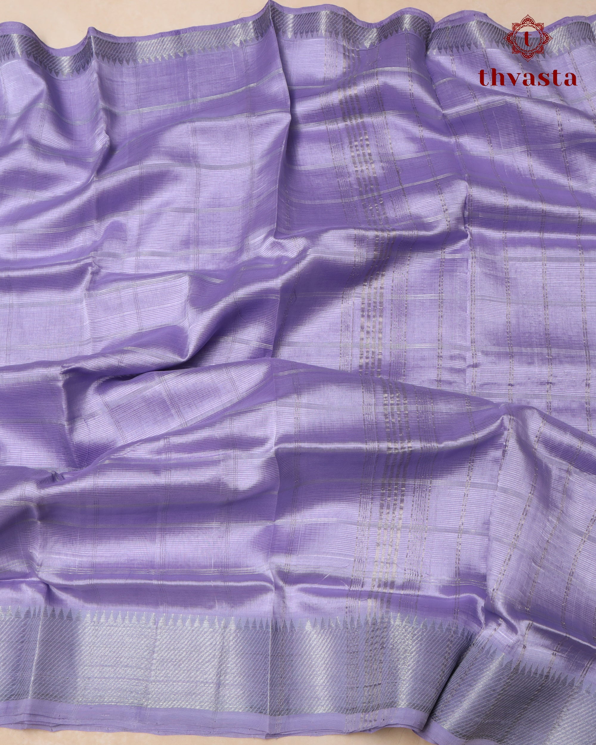 Mangalagiri Silk Cotton – Striped – Lavender