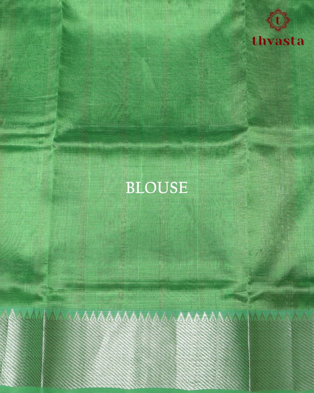 Mangalagiri Silk Cotton – Striped – Rust and Green