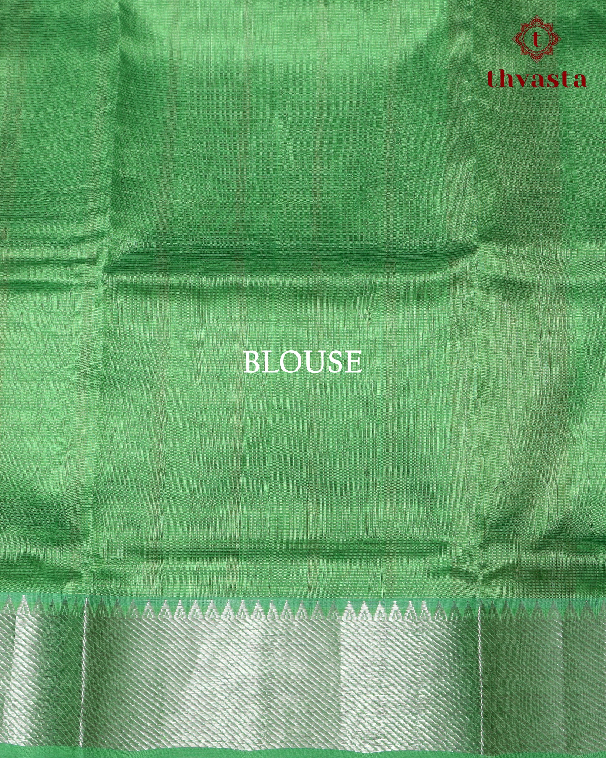 Mangalagiri Silk Cotton – Striped – Rust and Green