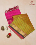 Silk cotton - Yellow and Hot pink (Veldhari)