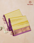 Silk cotton - Pastel Yellow and Purple
