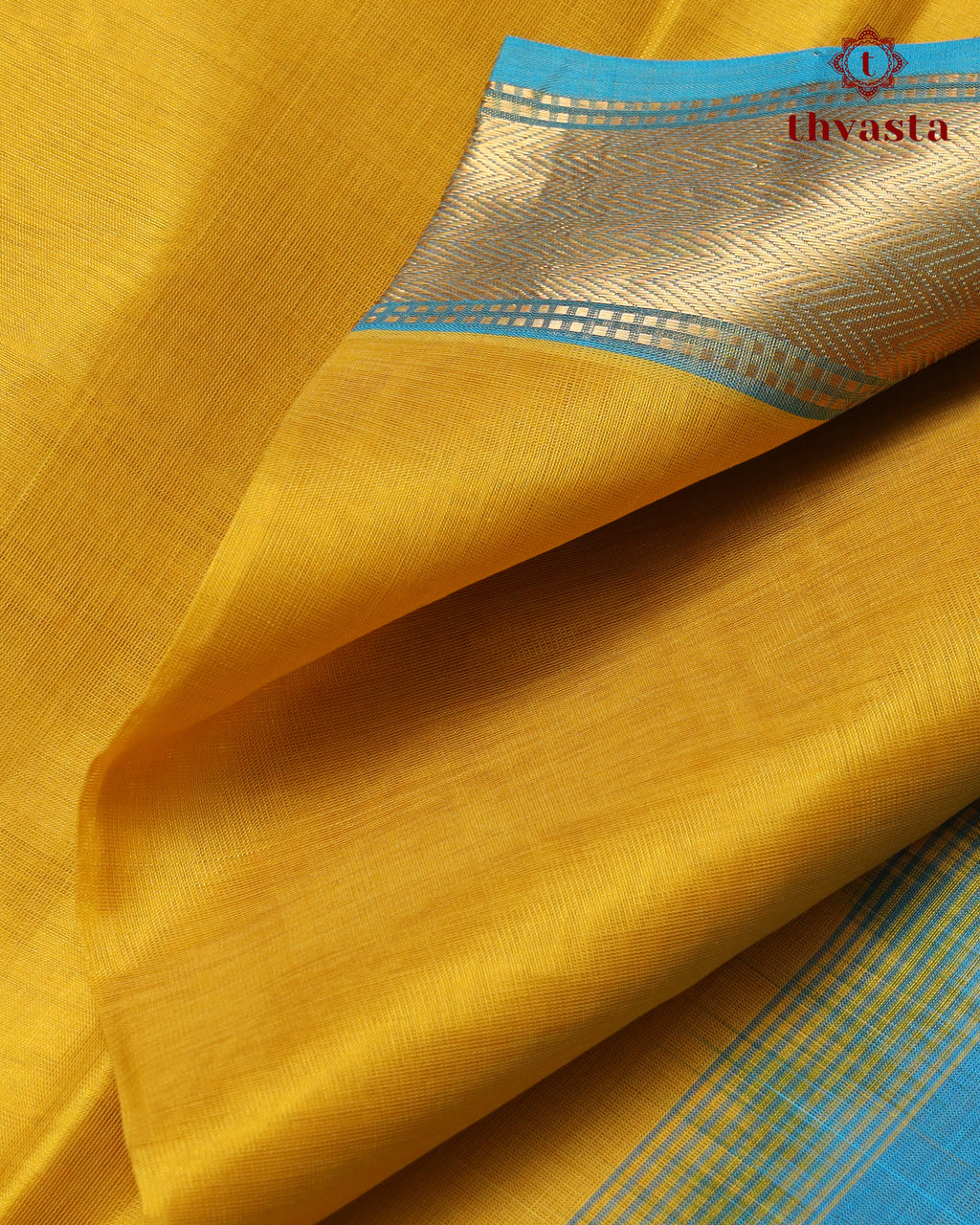 Silk cotton - Yellow and Blue
