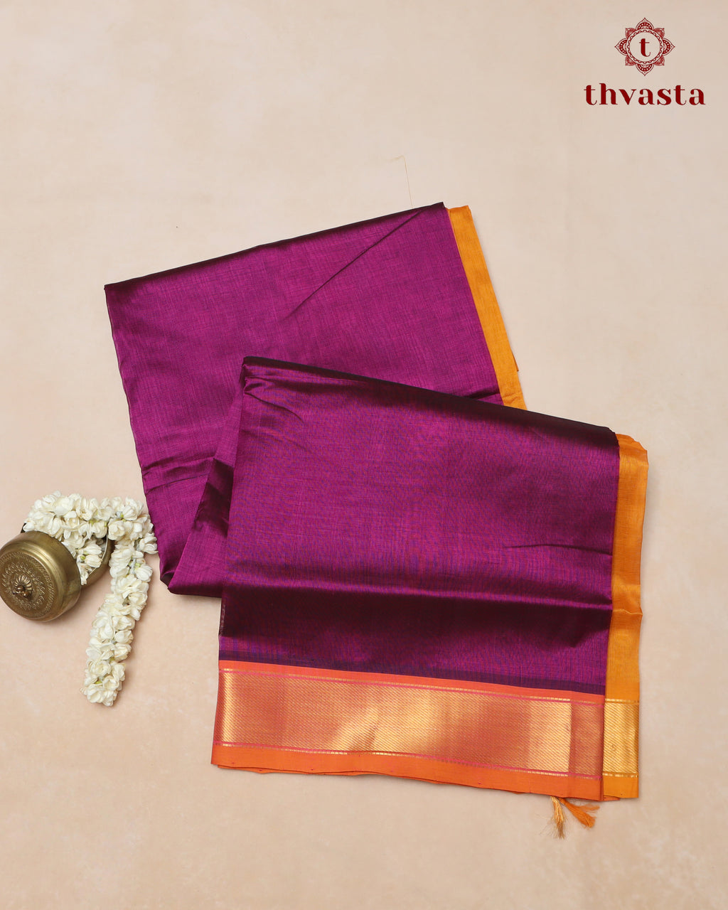 Silk cotton - Burgundy and Mustard