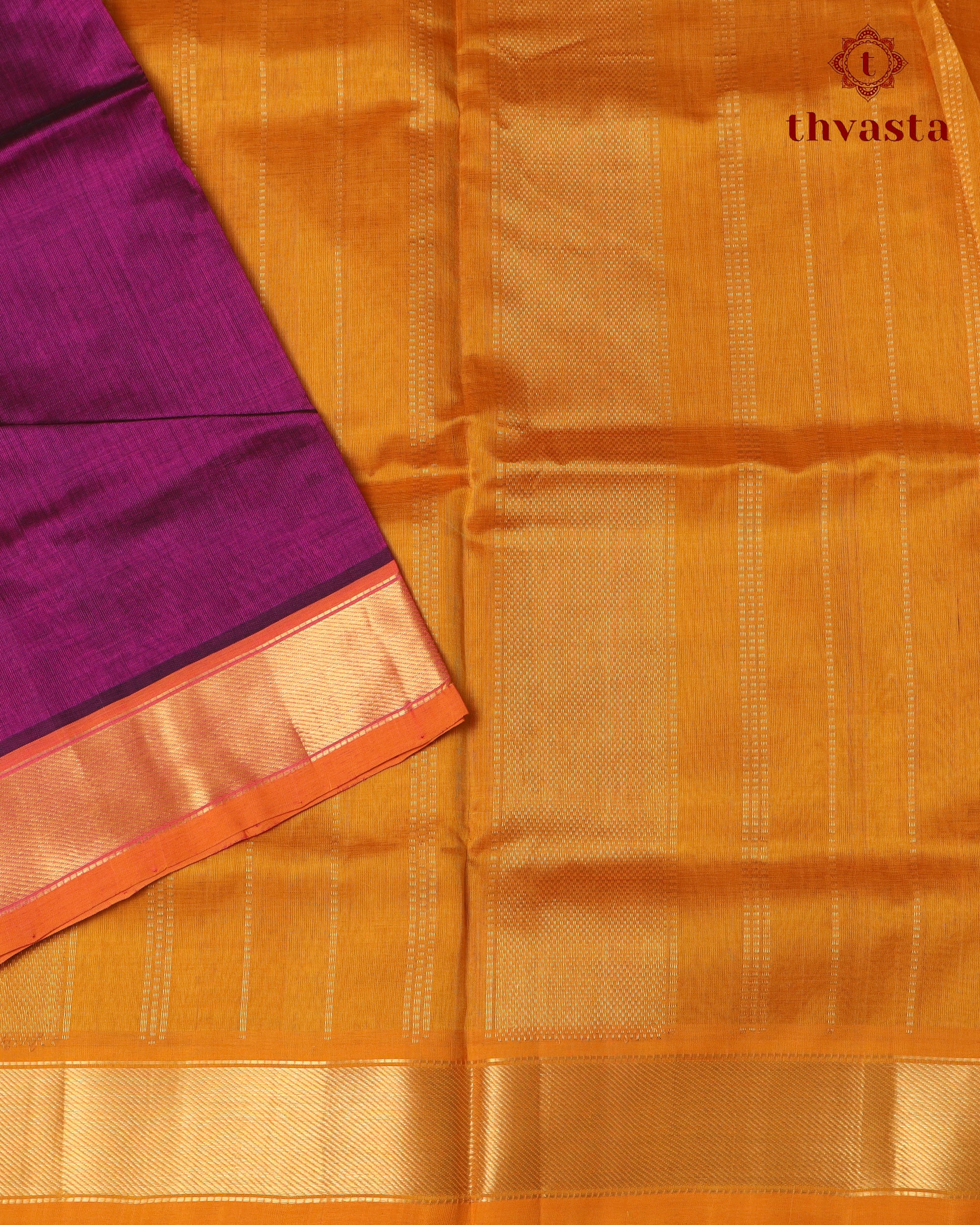 Silk cotton - Burgundy and Mustard