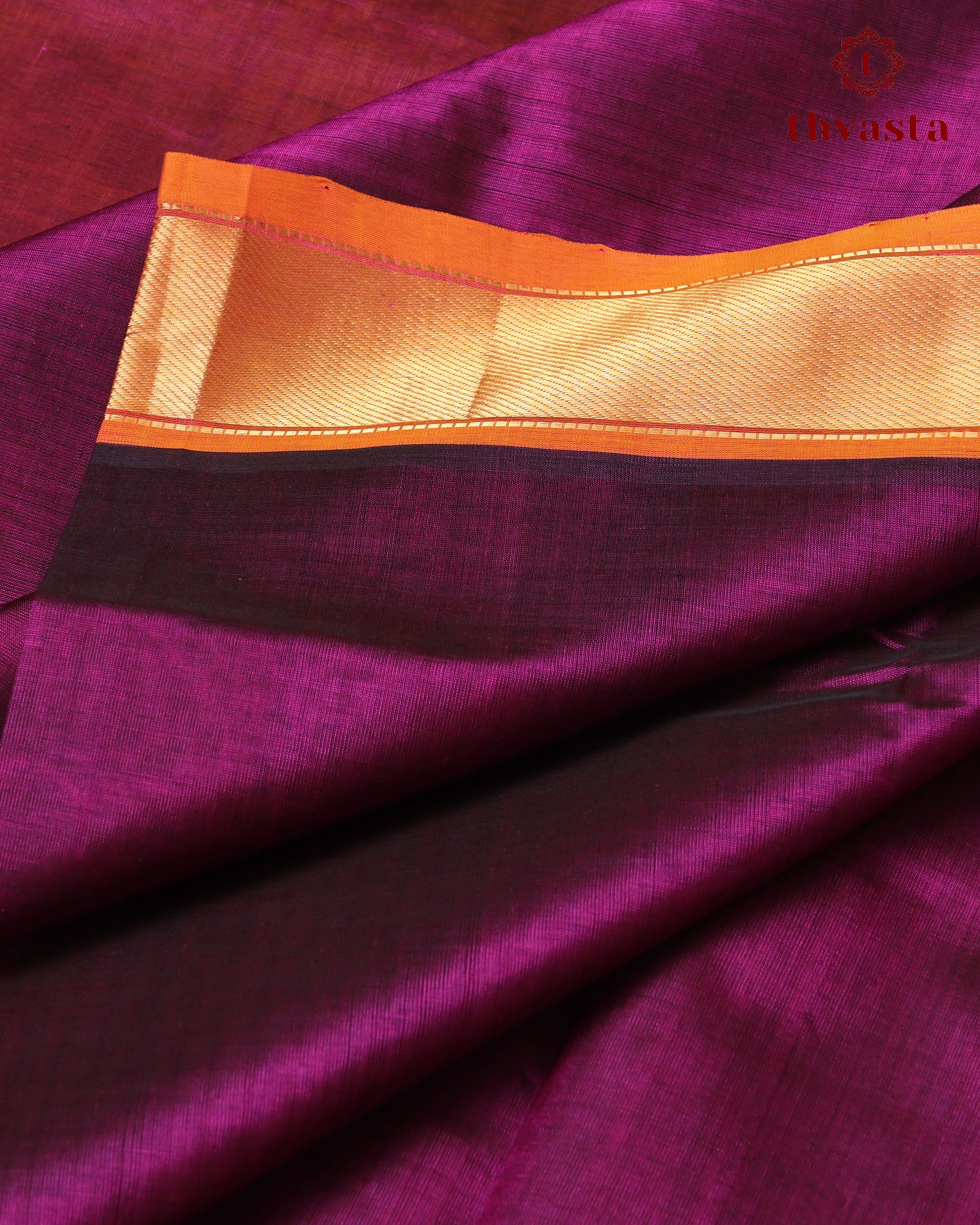 Silk cotton - Burgundy and Mustard
